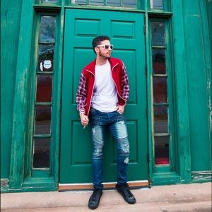 Distressed Medium Wash Jeans